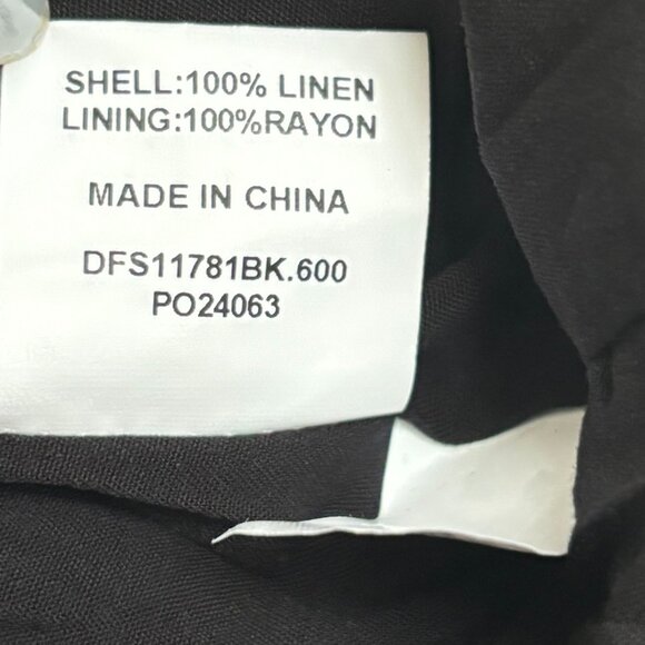 DISSH Dulce Mini Dress Black Linen Short Strapless Tube Layered Zip 34 5712 - Picture 8 of 10